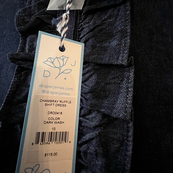 Chambray Ruffle Shift Dress - Picture 3 of 3